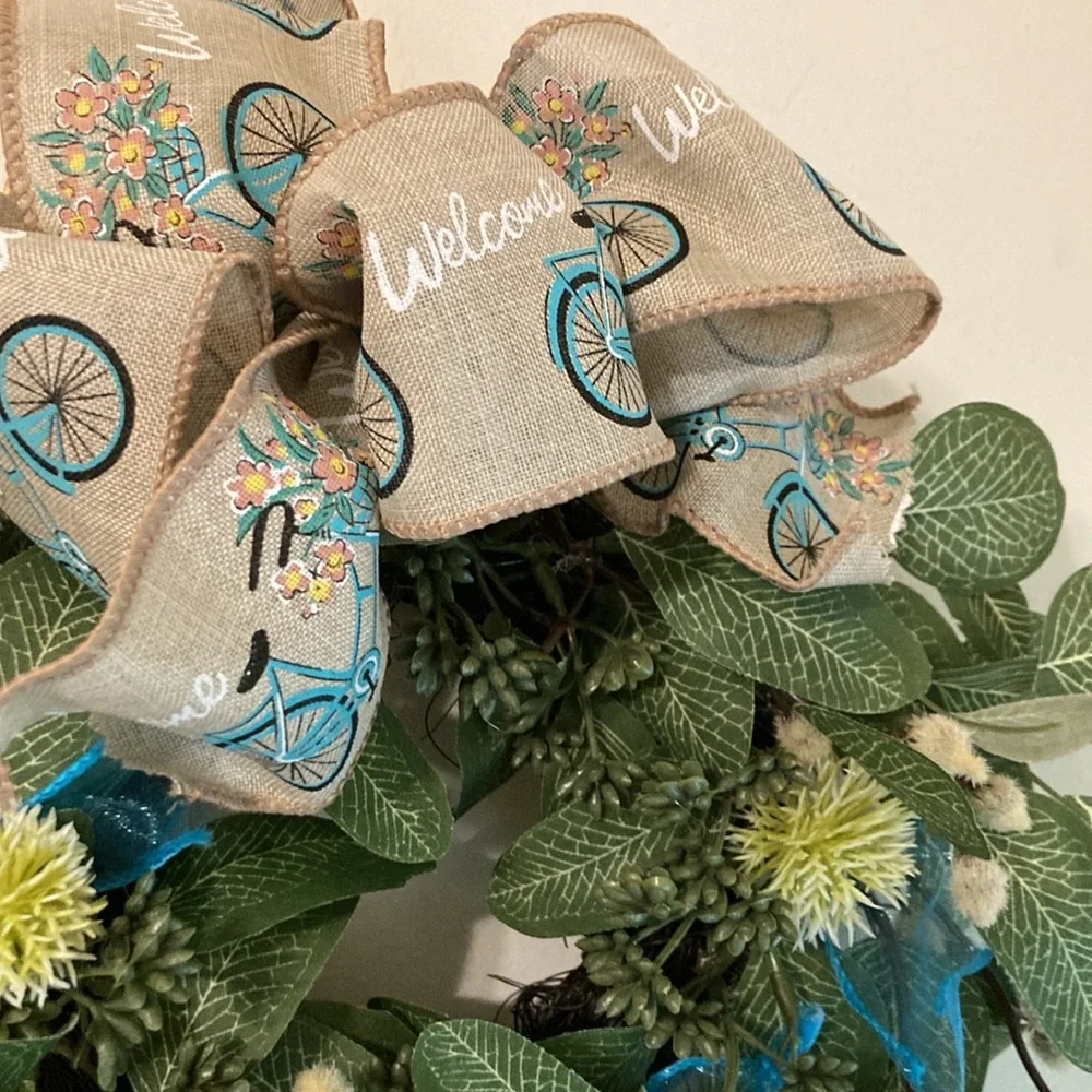 Blue Mini Welcome Wreath
